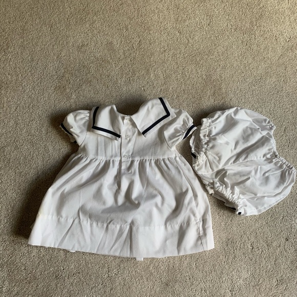 Host Pick White Baby Sailor Dress & Bottoms, 6M - Picture 2 of 3